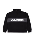 MOTIF 1/4 ZIP SWEAT - BLACK
