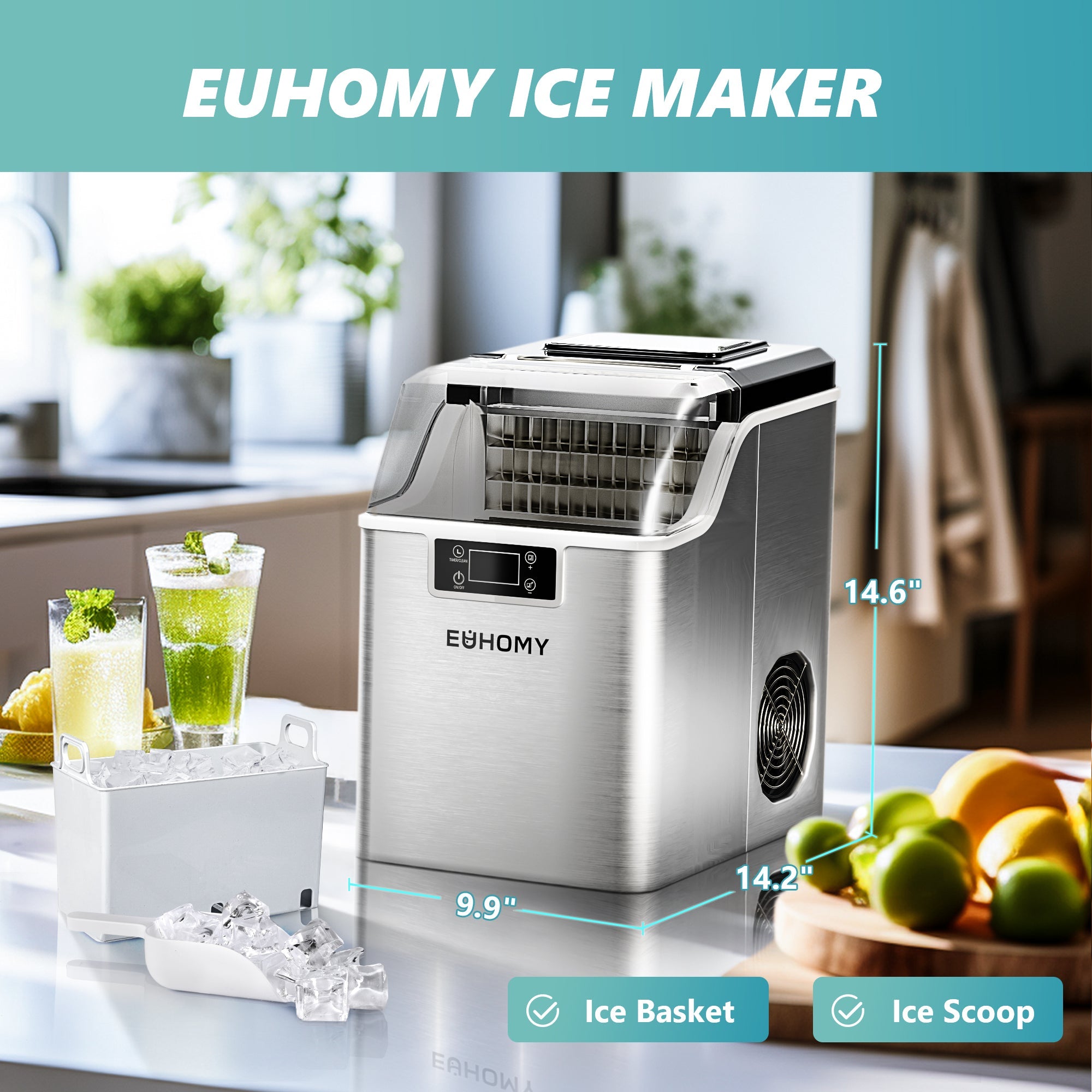 Euhomy Tile Plus Cube Ice Maker