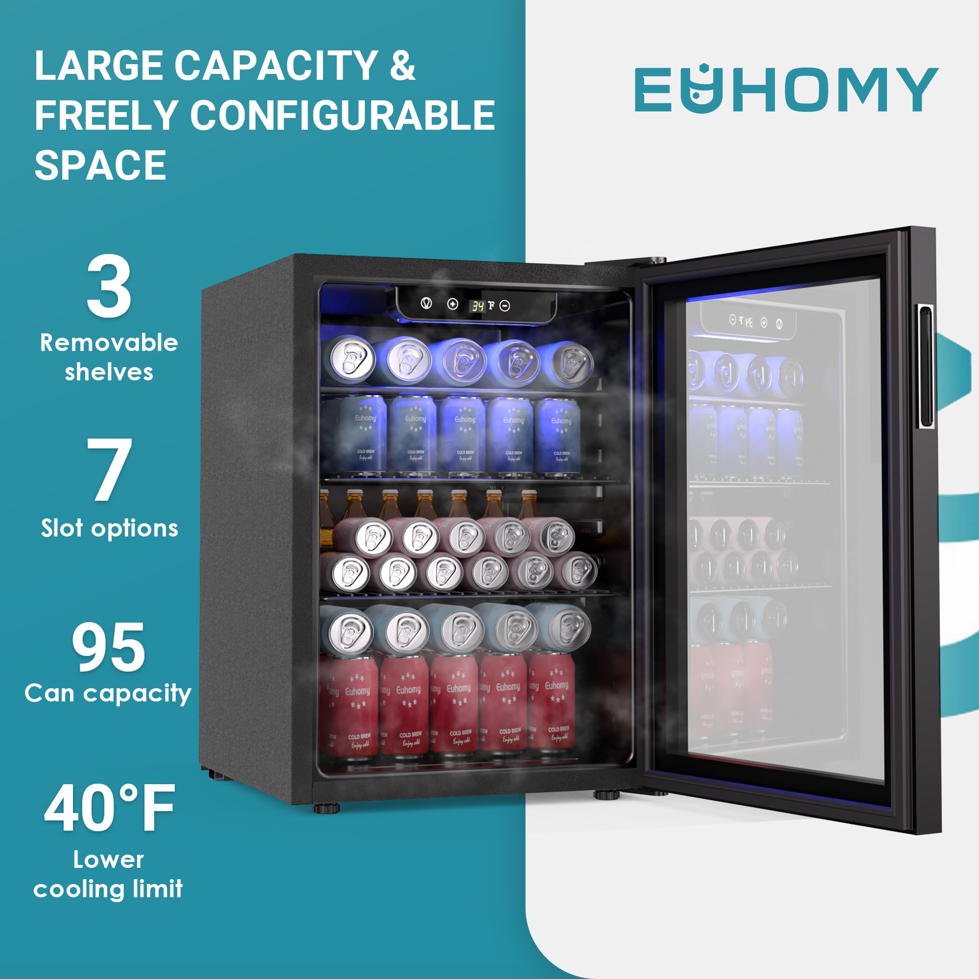 Euhomy Fizz 95 Beverage Refrigerator