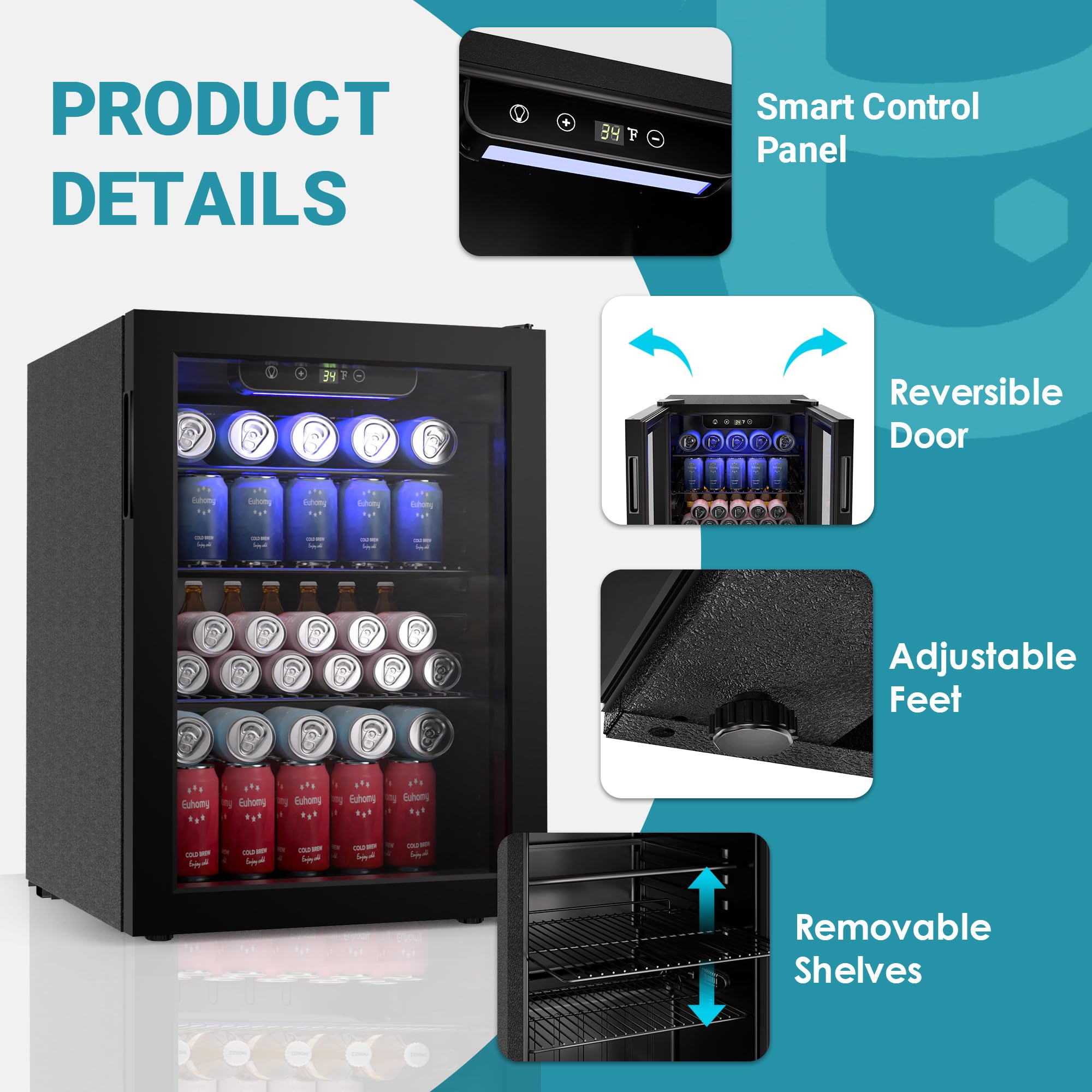 Euhomy Fizz 95 Beverage Refrigerator