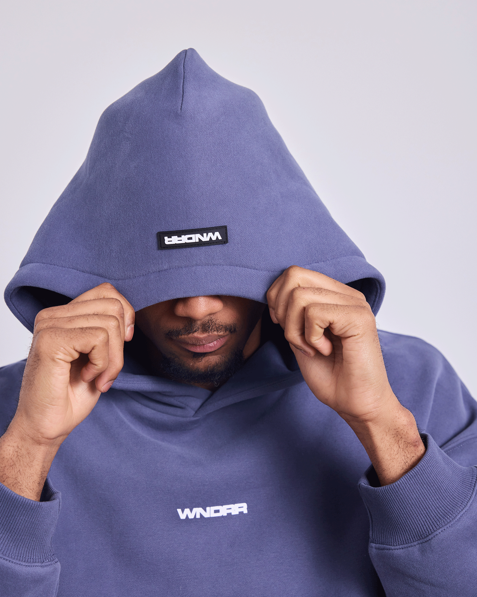 REFRAIN HOOD SWEAT - STORM BLUE
