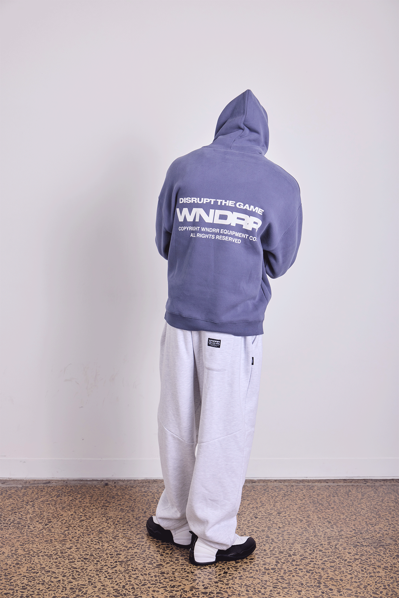 REFRAIN HOOD SWEAT - STORM BLUE