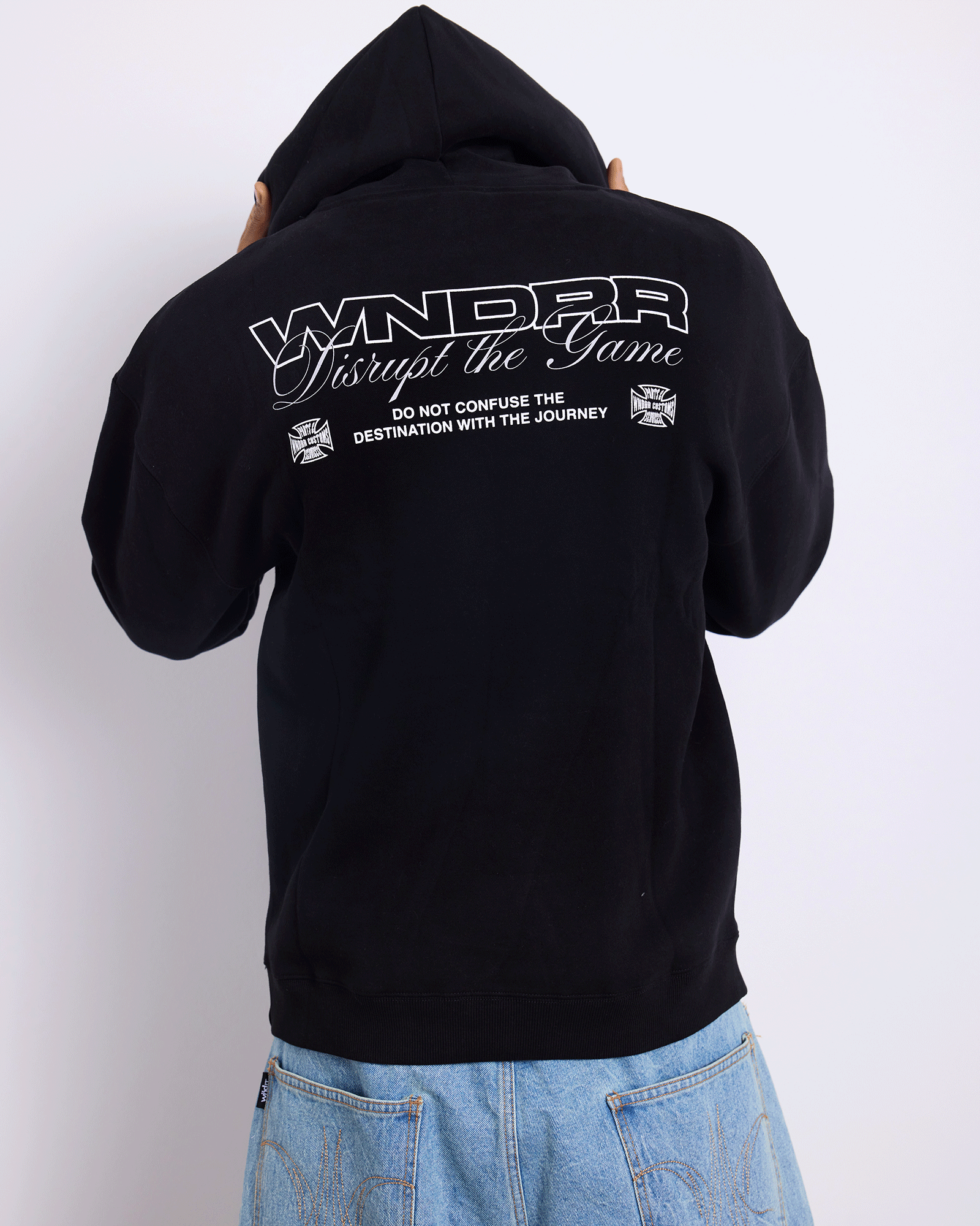 DISPLACE HOOD SWEAT - BLACK