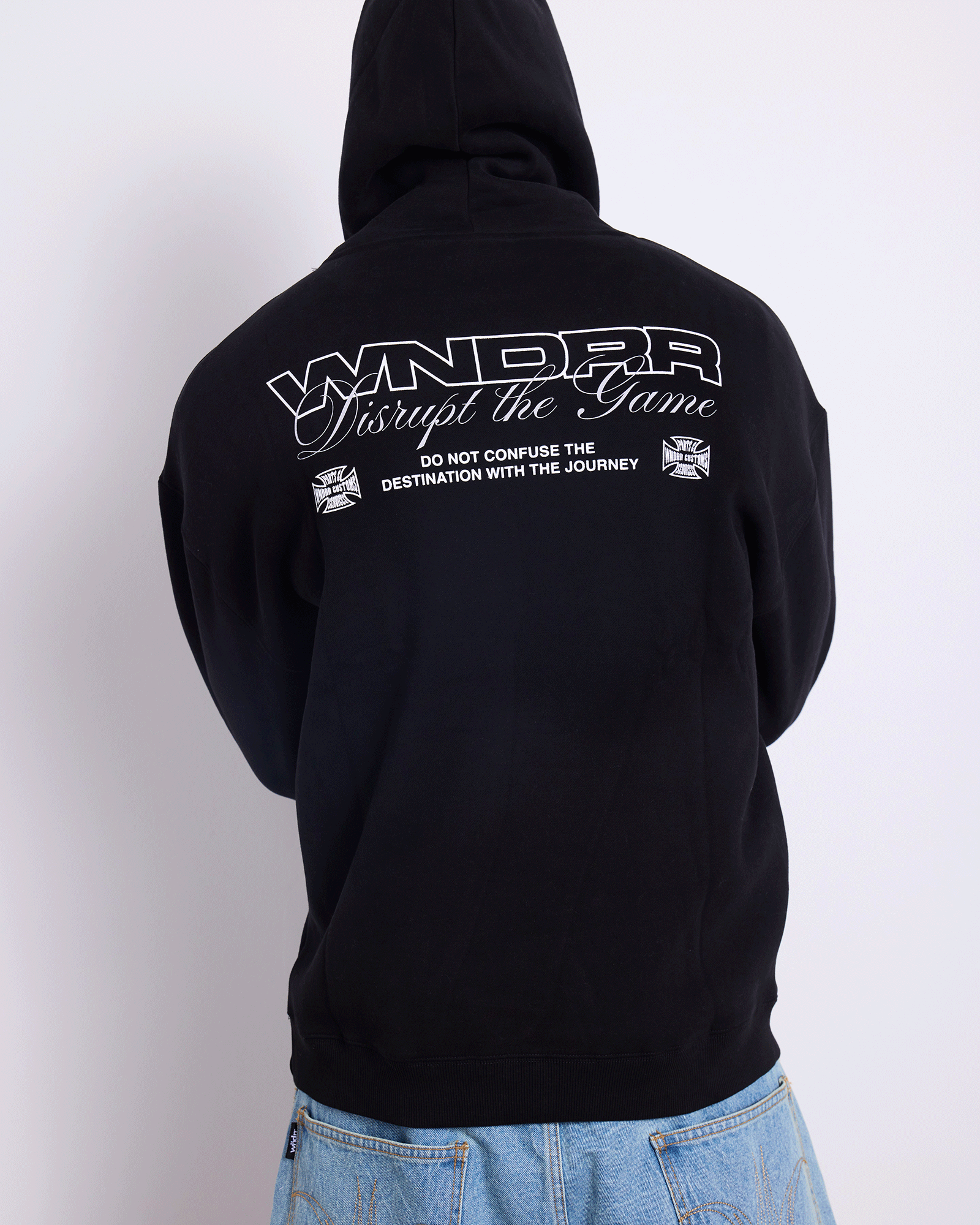 DISPLACE HOOD SWEAT - BLACK