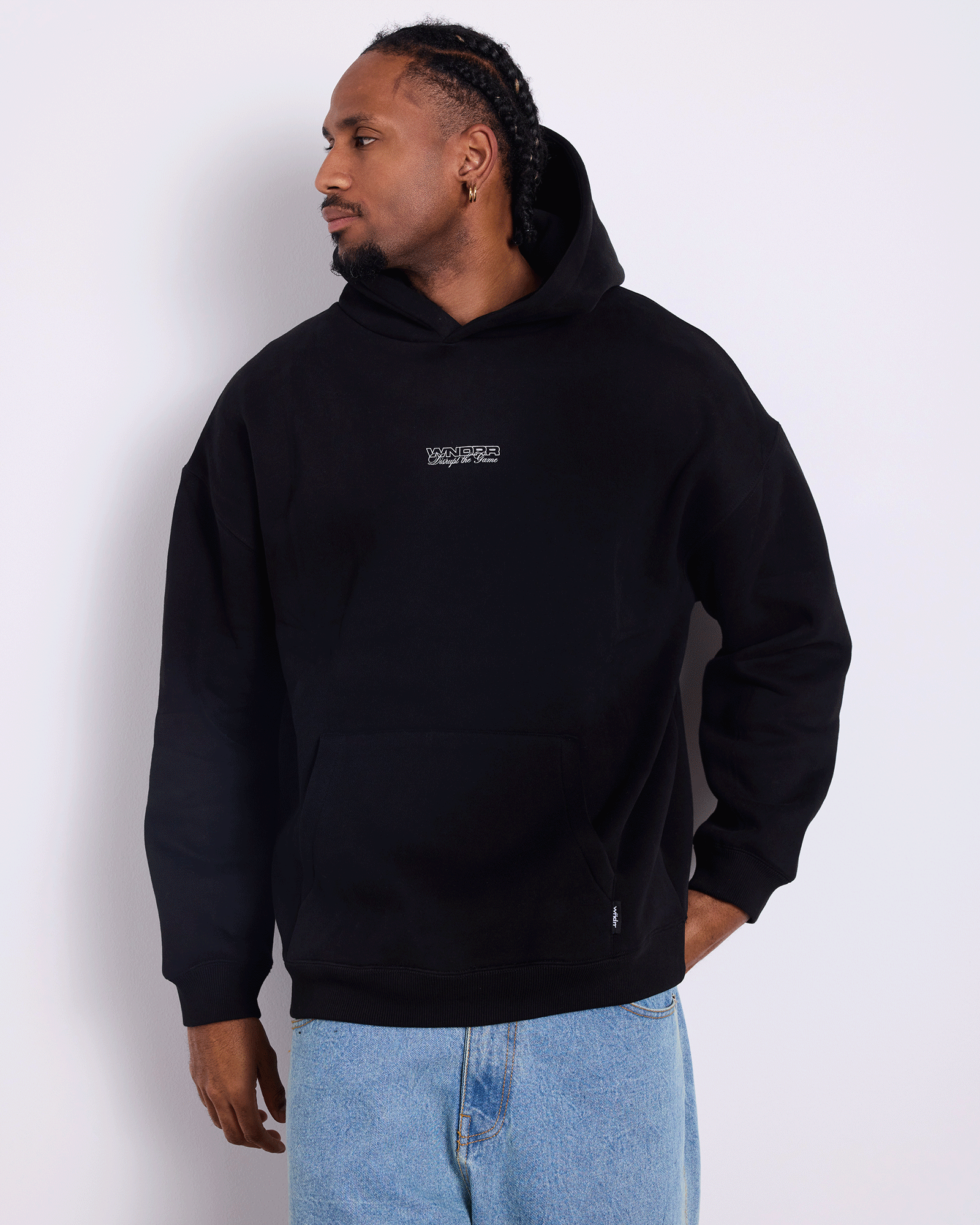 DISPLACE HOOD SWEAT - BLACK