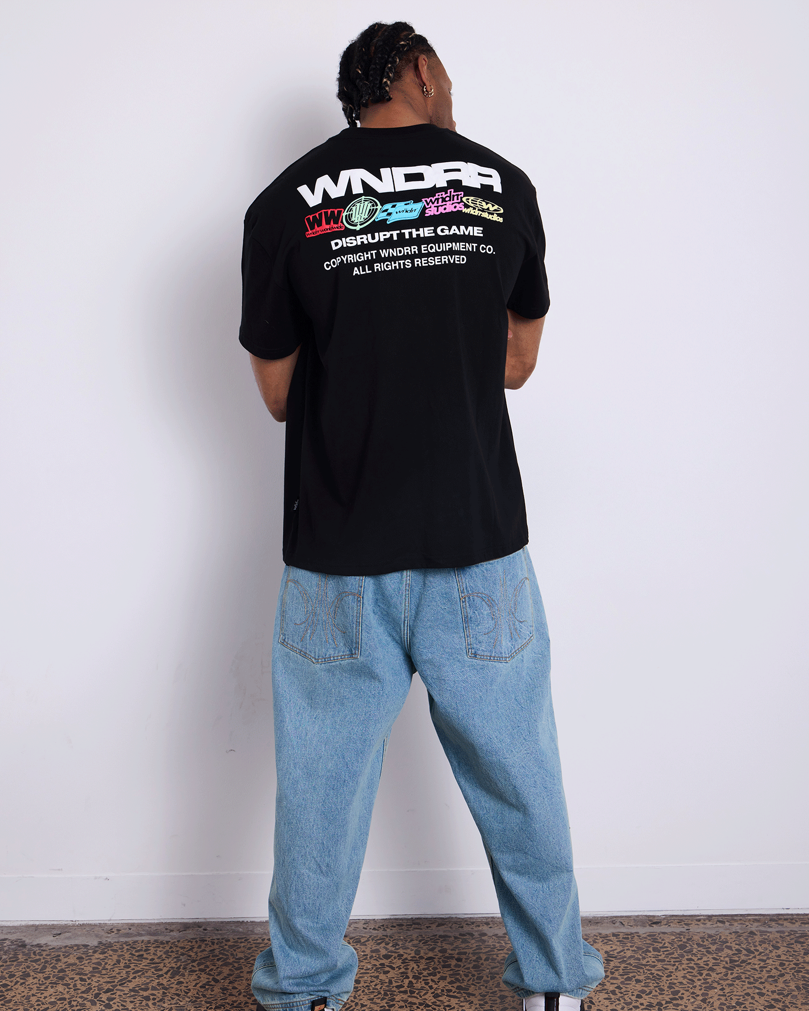 MARK BOX FIT TEE - BLACK