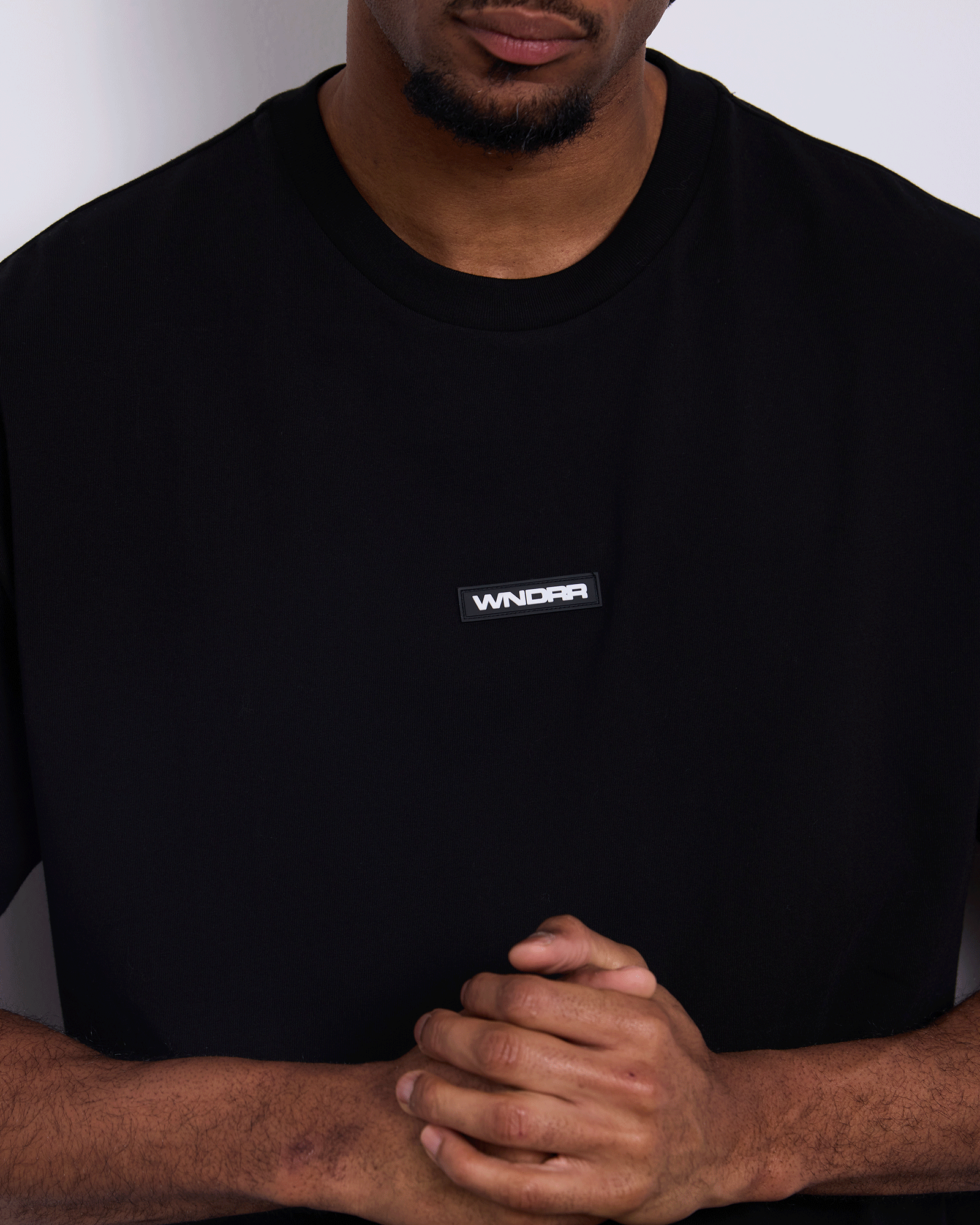 MARK BOX FIT TEE - BLACK