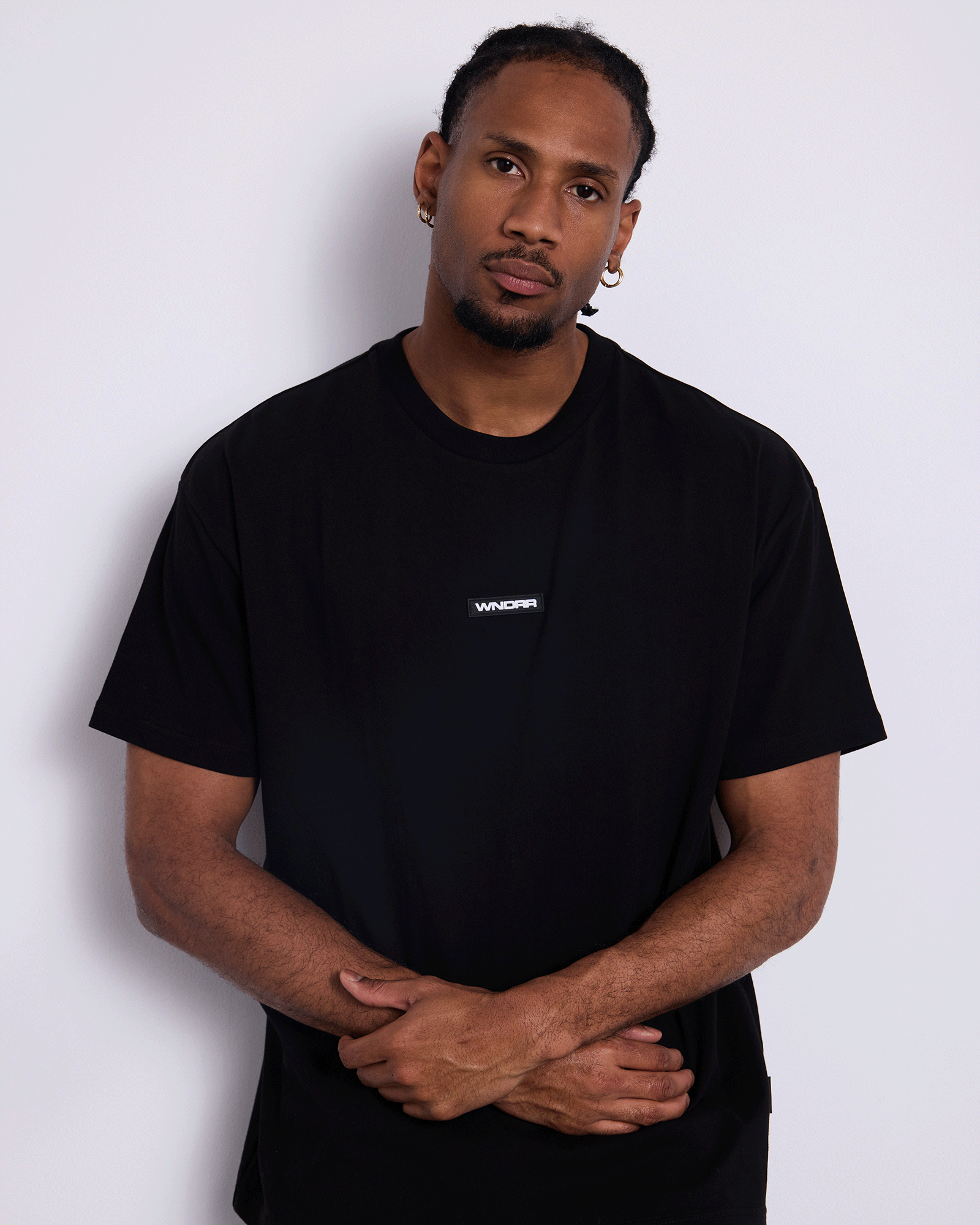 MARK BOX FIT TEE - BLACK